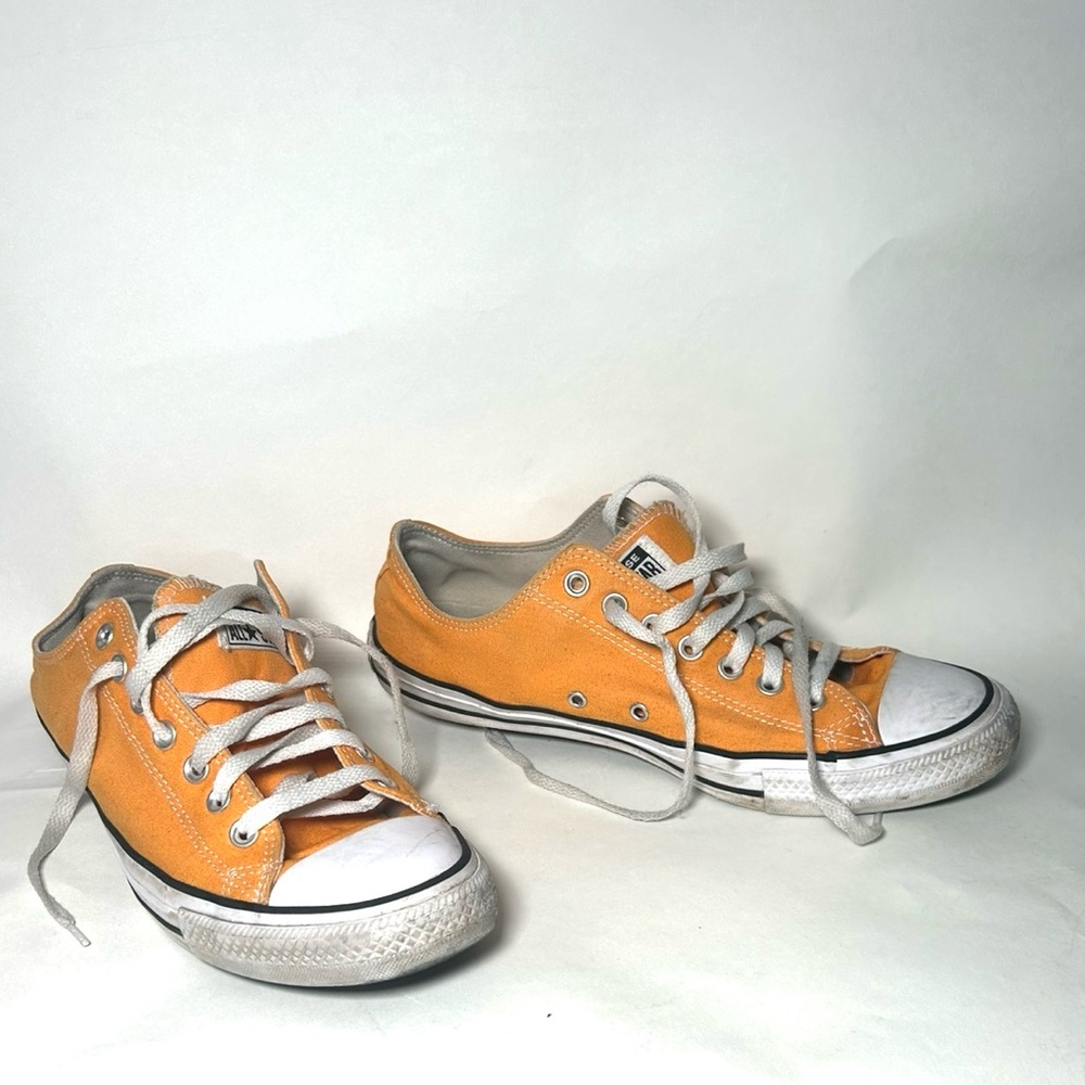 Converse All-Star Orange Low-Top Canvas Sneakers -women’s size 12